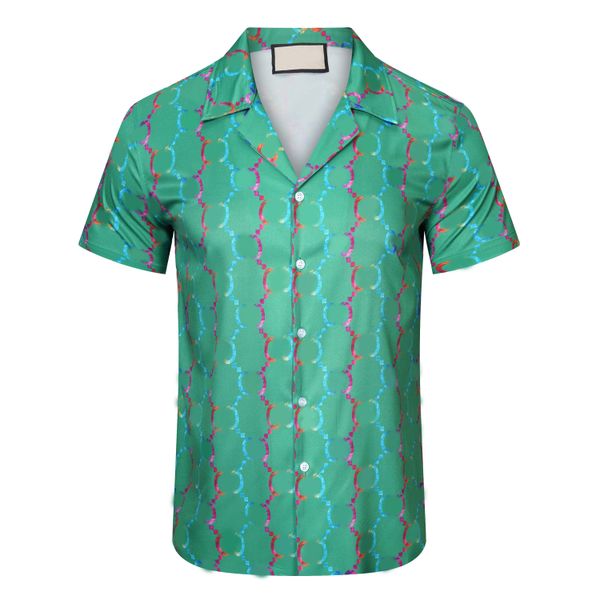 2023 Мужские летние дизайнерские рубашки мода на Гавайи цветочный принт повседневная рубашка мужчина Slim Fit Пляжная одежда M-3XL M-3XL