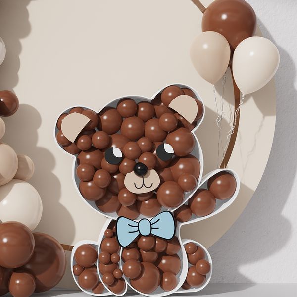 Outros suprimentos de festa de evento 104cm Balões de urso de pelúcia de ursinho de pelúcia Mosaic KT Placa para festa de aniversário Decorações de casamento Ornamentos de chá de bebê 230321