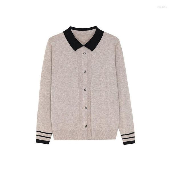 Damenpullover 2023 Herbst-Winter-Pullover mit halbem Polokragen, lockere Grundfarbe, wildes gestricktes Hemd mit weichem Stretch