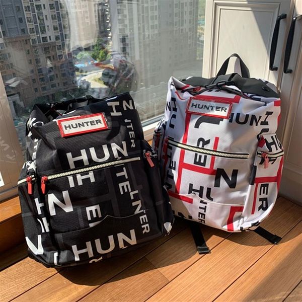 2021 Sell Hunter Mochila marca de moda britânica net mochila escolar de lazer vermelha moda masculina e feminina leve costas grandes279I