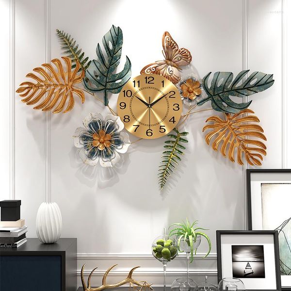 Relógios de parede Original Automatic Watch Art Silent Design Large Home Furniture 3D Orologio da Parete Big Clock