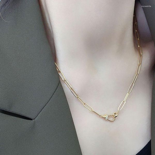 Cadeias de 18k colar de ouro AU750 45cm 18 polegadas comprimento da corrente com 0,04 ct diamantes naturais para mulheres Jóias de diamante Goste com ela por