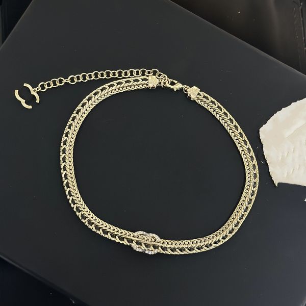 Marca designer dupla carta pingentes colares gargantilha canal pingente jóias acessórios mx3b