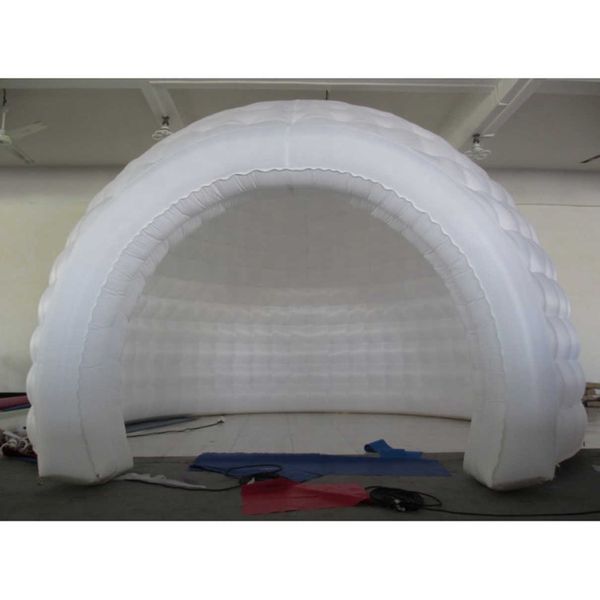 6 m / 8 m di diametro Grande tenda a cupola gonfiabile illuminata a LED esplodere Tende igloo bianche per feste o eventi all'aperto