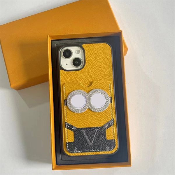 2023 Дизайнерский чехол для iPhone Class Classic Little Yellow Man для iPhone 14 13 12 11 Promax XSMAX 12PRO 13PRO 14PRO 14PLUS CALET CASE Shell