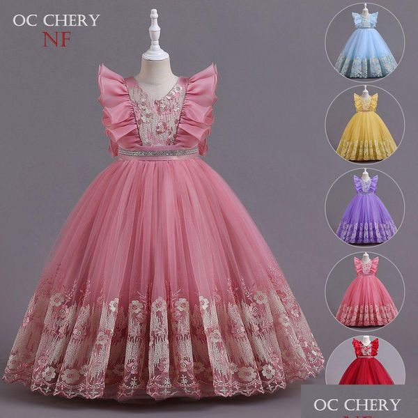 Девушка платья oc chery nf40995 девочки детские детские платье сетка пухлая юбка