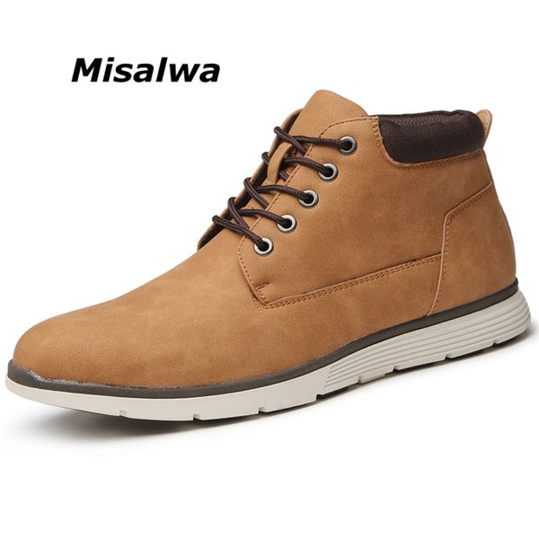 Sandálias misalwa homens casuais simples botas de tornozelo ao ar livre botas altas para homens Oxford Retro Shoe Desert Boots