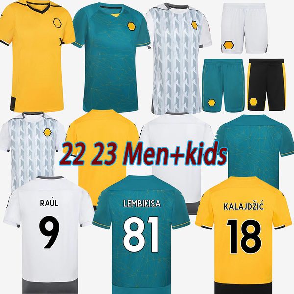 Fußballtrikots 22 23 Wolf Fußballtrikot Raul Semedoneto Nevestrinko T-Shirt Ranger J Otto Bodens Gibbs Chenxi Woolf Hampton Fußballtrikot Herrenset