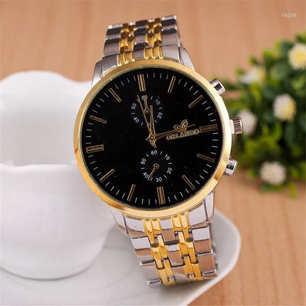 Relógios de pulso Round Dial Round Quartz Wrist Watch Style Alloy Strap Watches Casual Watches XRQ88