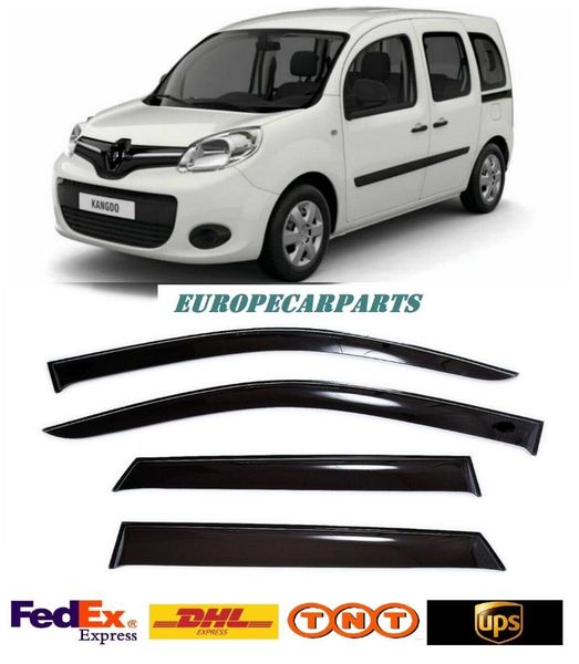 Parasole per auto per Kangoo 2008-2023 Visiere per finestrini laterali Parasole per protezione antipioggia Deflettori di sfiato 4 pezzi