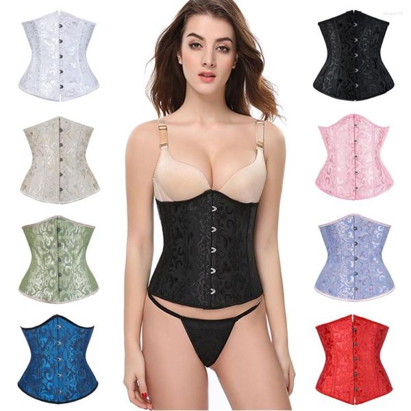 Intimo modellante da donna Stringato Sottoseno Corsetto Allenatore in vita Lingerie Sexy Corsetto Dimagrante Shapewear Girdling Gothic Taglie forti Fajas Donna