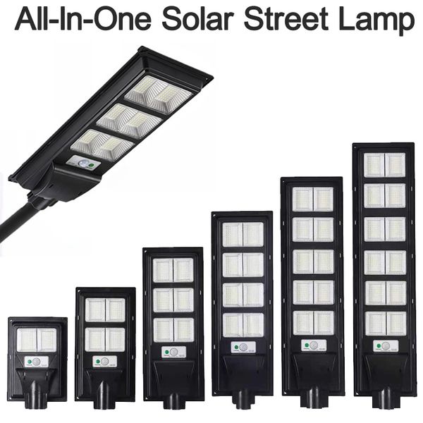 Kommerzielle 400 W 500 W 600 W LED-Solar-Straßenlaterne für den Außenbereich, IP67, Straßenlampenmast von der Dämmerung bis zum Morgengrauen, usastar