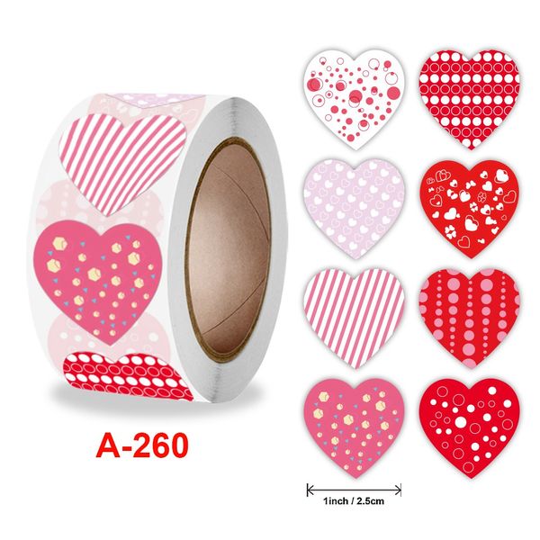 500pcs Cartoon Heart Sticker Envelope Seal Scarpbook Sticker Pink Heart Citp Ground Sticker Satcheler Label Sticker 2000