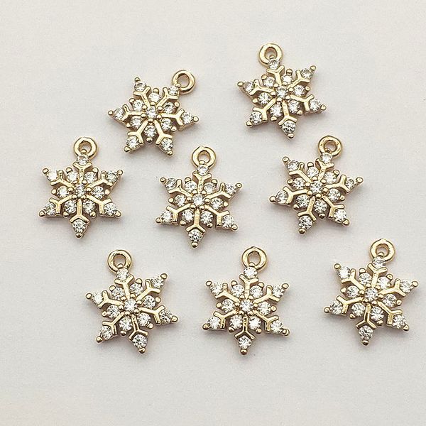 Charms ANKUNFT 15x11mm 50 Stück Zirkonia Weihnachtsanhänger für handgemachte HalsketteOhrringe DIY Teile Schmuck Zubehör Erkenntnisse 230320