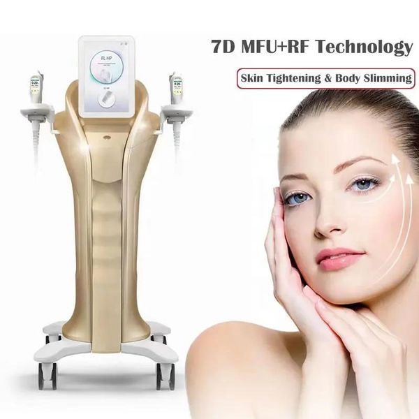 2023 mais recente refrigeração da pele Limpeza de elevação facial cuidar da pele Robinas anti -envelhecimento Skincare Ultrassom 7D RF Technology Skin Strenking Slimming Machine