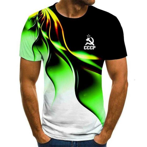 Männer T-Shirts Männer und frauen caual t Frühling Sommer Atmungsaktive Neue männer ummer CCCP ruia zr Sowjetischen Mocow O Neck Top hort leeve