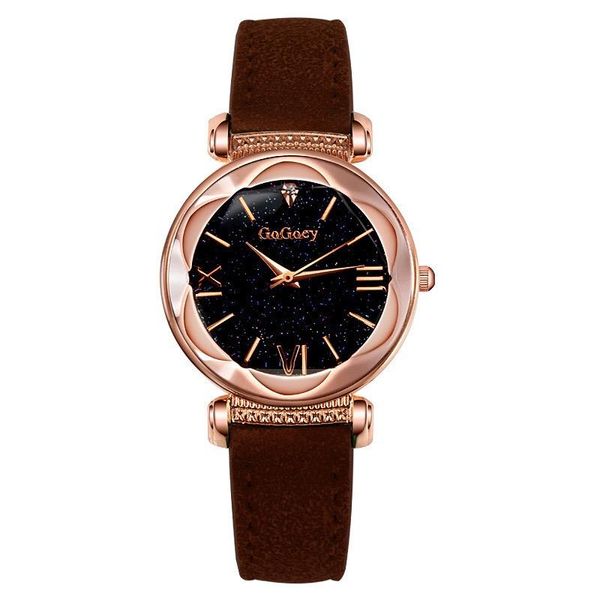 Armbanduhren 100 teile/los Gogoey Marke Hohe Qualität Leder Uhr Schöne Dame Fabrik Preis Großhandel