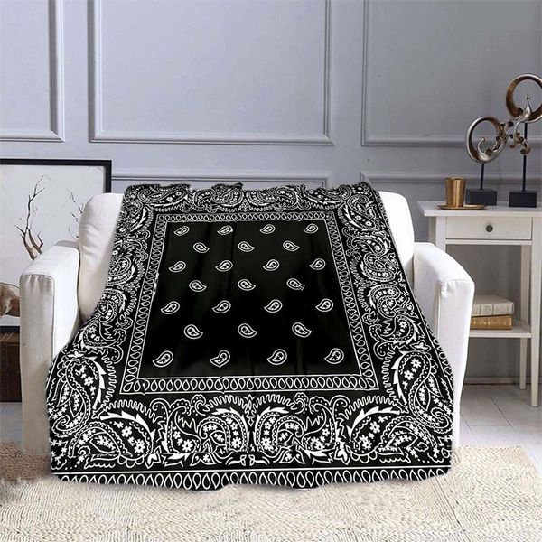 Blanket Bohemian Style Boho Bandana Sofá para camas Super Soft Harm Cover Flanel Throw 230321