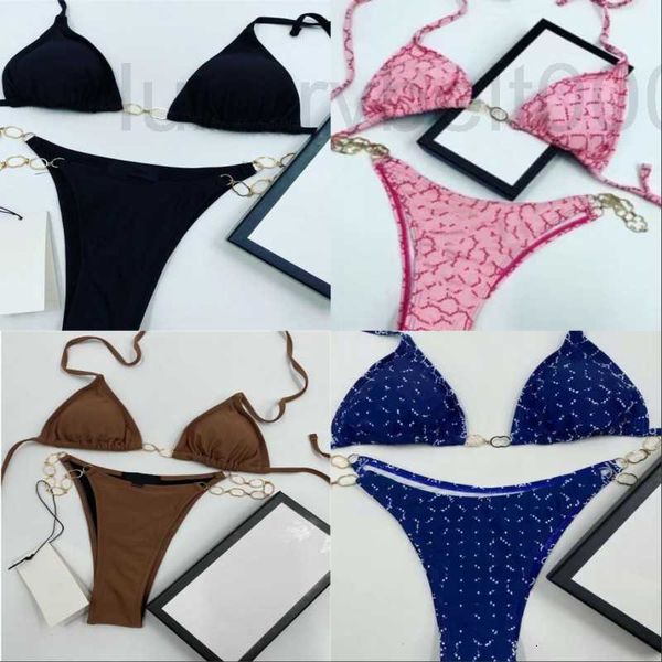 Damen-Badebekleidung, Designer-Mode-Bikini, Designer-Gi-Buchstabe, Kette, schwarz, Damen-Badeanzüge, Bikini-Set, Mehrfarben, Sommerzeit, Strand, Badeanzüge, Wind Z73P