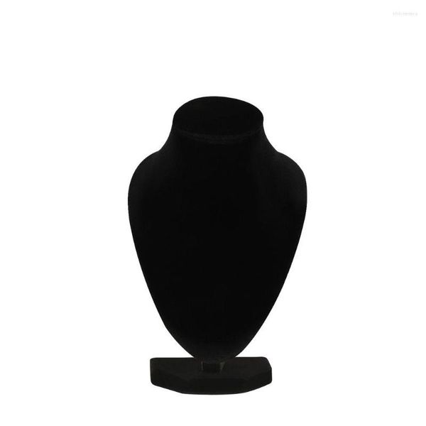 Ювелирные мешочки для ожерелья стойка стойки черный бархат показывают держатель манекен -кокер витрин капля витрины