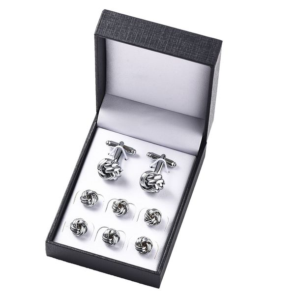 Manschettenknöpfe Manschettenknopf-Set, 8-teilig, Knöpfe, Smoking-Nieten, für Männer, Frauen, Hemden, Business, Hochzeit, Party, Geschenk, mit hochwertiger Box, Schmuck 230320