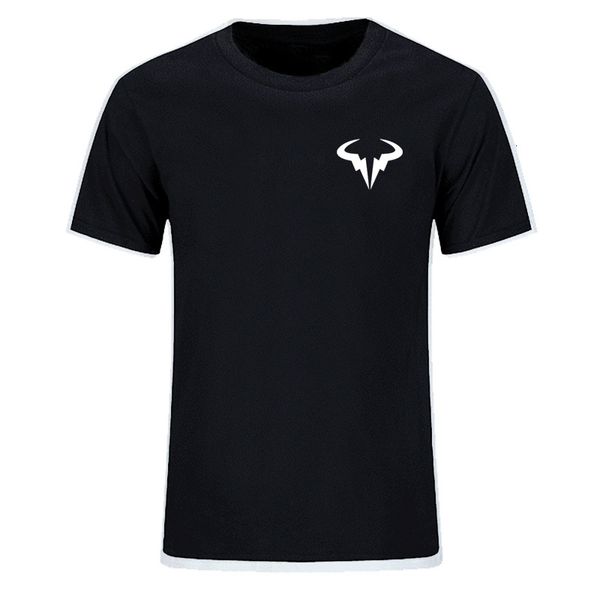 T-shirt da uomo Rafael Nadal giocatore di tennis da uomo nero T-shirt in cotone a maniche corte T-shirt da uomo con collo alto di alta qualità T-shirt 230321