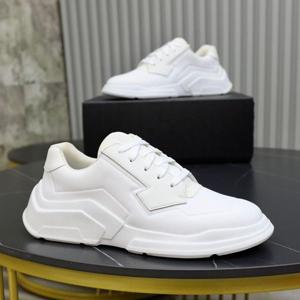 Modische Luxus-Sneakers für Herren von Polarius, klobige, leichte Gummisohle, Läufer, Sport, Weiß, typisches Techwear-Skateboard, ausgezeichneter Wanderschuh, Discount-Schuhwerk