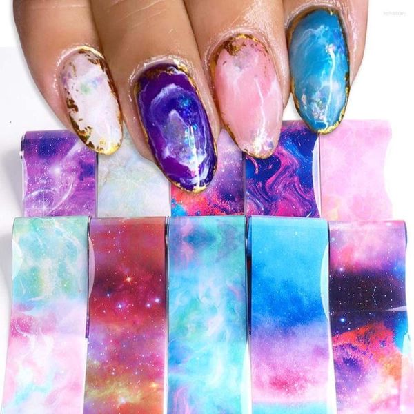 Adesivos de unhas decalques manicure transferência de arte coreana alumínio