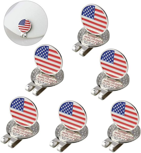 Outros produtos de golfe 6pcs/pacote de golfe marcador de bola clipe silicone ball marker com prenda magnética nas roupas de cinto de borda de bolso 230321