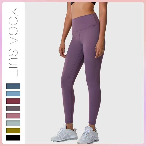 Pantaloni attivi da donna Leggings da allenamento Designer Yoga Lululemens Pantaloni Vita di alta qualità 32 colori Sport Abbigliamento da palestra Lussi classici Fitness elastico