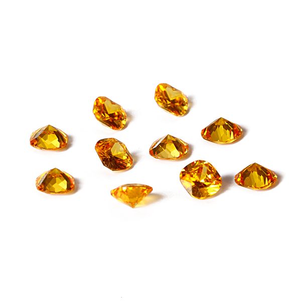 Diamantes soltos moda cor amarela de 12x12mm Cut Stones Citrine Citrine 125ct Gemstone Sale Jewelry Gifts 10 PCSSET atacado 230320