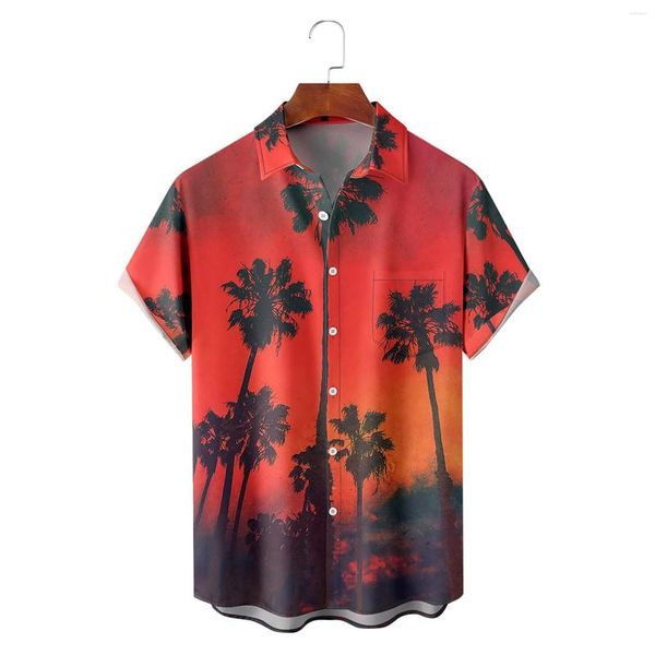 Camicie casual da uomo 2023 Stampa 3D Pittura Camicia elegante sociale Stile europeo americano Moda coreana Street Wear Camicetta Top per la primavera