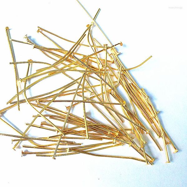 Avize kristal 500pcs/lot l40mm altın kaplama bakır pinneedles aksesuarları aydınlatma topları cam kolye metal konektörler