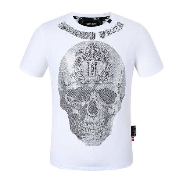 PLEIN BEAR T SHIRT Mens Designer Magliette Brand Abbigliamento Strass PP Skull T-SHIRT TONDO COLLO SS GOTHIC BANNER PLEIN CON CRISTALLI Tshirt Top Tees 161703