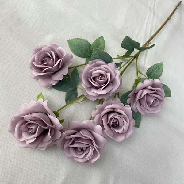 Dekorative Blumen Simulation Rosen Zweige Gefälschte Hochzeit Schatz Rose Restaurant Zimmer Tee Tisch Dekoration Champagner Blume Künstliche