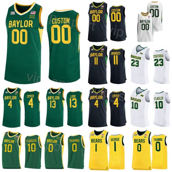 Baylor Bears College 15 Johnathan Motley Jersey Basketball 2 Taurean Prince 55 Pierre Jackson 10 Makai Mason 20 Manu Lecomte Universidade Costura