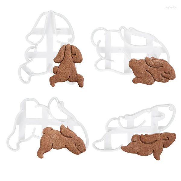 Stampi da forno 1 pezzo Stampo per biscotti in plastica pasquale Coltello per biscotti per cartoni animati Attrezzo per torta Baby Shower Accessori per feste di compleanno