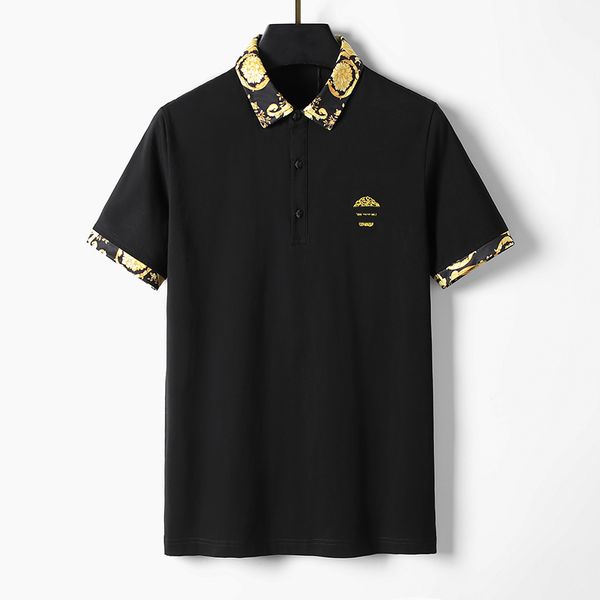 Polo primavera e verão nova estampa de algodão de alta qualidade manga curta painel de gola redonda Tamanho da camiseta: m-l-xl-xxl-xxxl