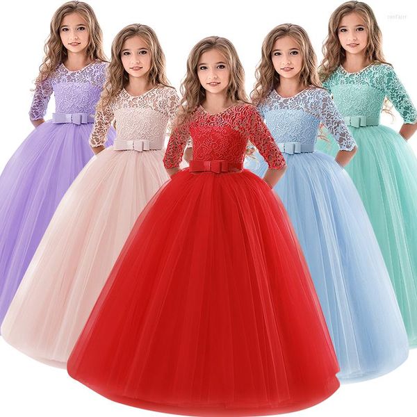 Vestidos de menina noite crianças vestidos formais roupas de ano para crianças princesas fantasia festa de casamento garotas 4-16y