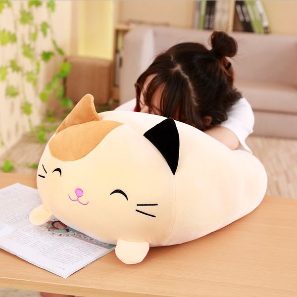 Almofada de desenho animado macio almofada de cachorro gato gato gato pinguim sapo de pelúcia brinquedo de pelúcia