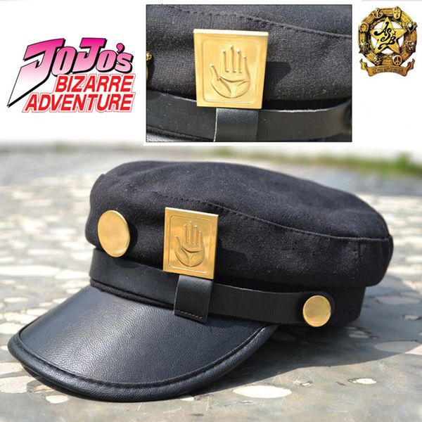 Top Kapaklar Anime JoJos Tuhaf Macera Cosplay Kap Jotaro Kujo Joseph Şapka Ordu Askeri JOJOs Kapaklar Şapkalar Rozetler Sahne Çevresinde Animasyon 230320