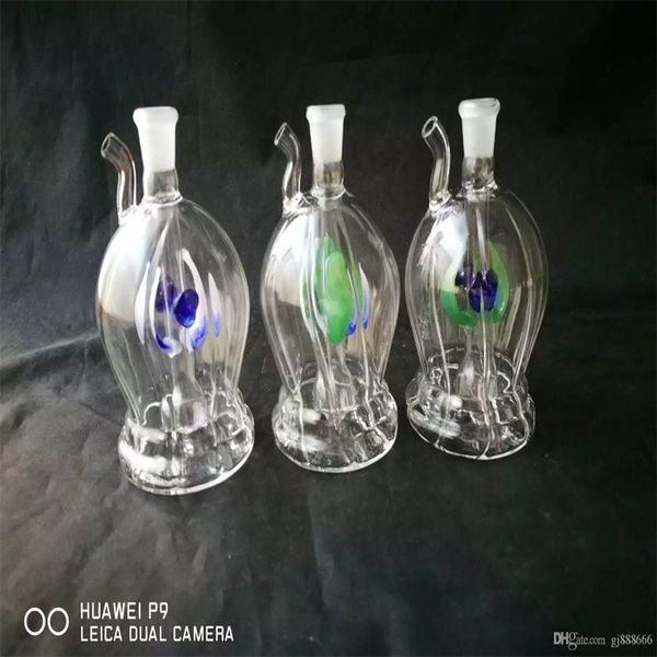 Narghilè Ribs rotondità accessori per bong in vetro narghilè, pipe in vetro colorate mini multi-
