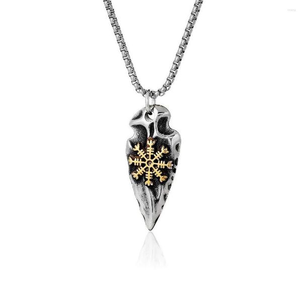 Anhänger Halsketten Nordische Mythologie Speer Gungnir Wikinger Schild Männer Edelstahl Amulett Rune Vegvisir Skandinavischer Schmuck