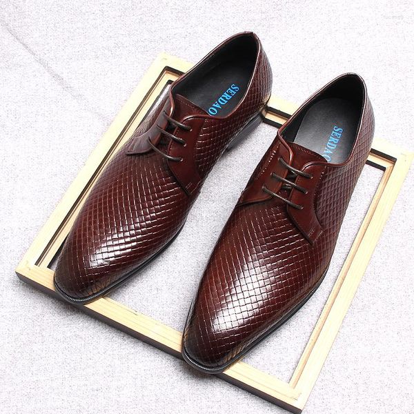 Scarpe eleganti neri fatti a mano a mano da uomo oxford in pelle vera vitello tradizionale brogue wedding formale uomini