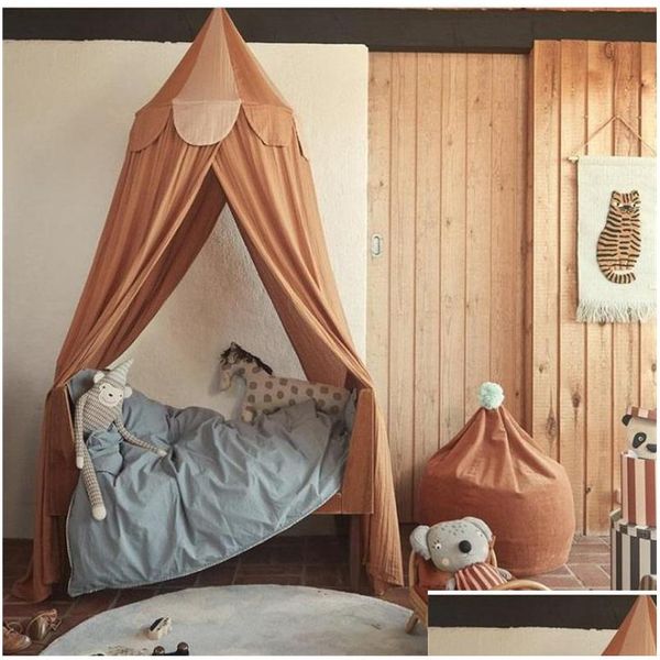 Beşik ağ gölgelik yataklar çocuk pamuk yatak çadır sivrisinek net yatak prenses kız bebek oda dekor asılı gölgeleme 240x50cm 7 dh23h