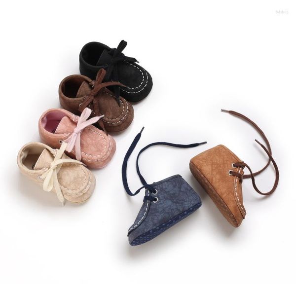 Первые ходьбы детские туфли детские кроссовки мальчик ретро кожаные мокасины кроватки для малышей рожденные предметы