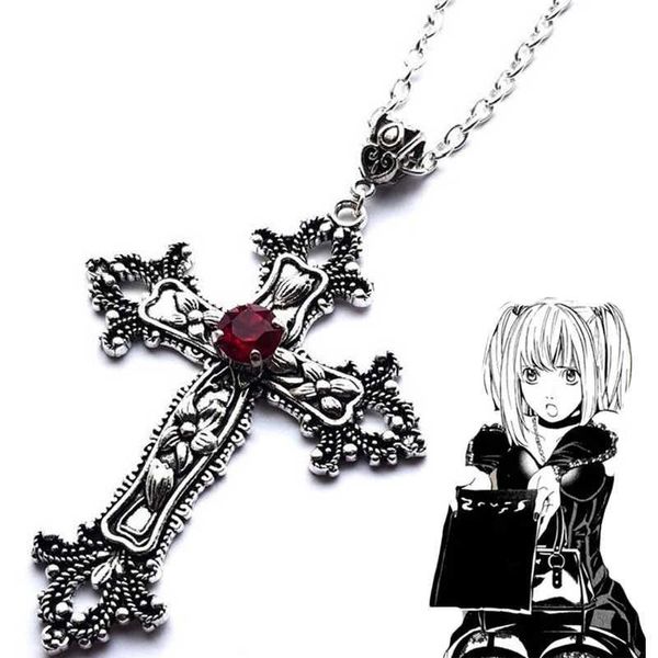 Anhänger Halsketten Y2K Punk Kristall Kreuz Anhänger Halskette Für Frauen Männer Gothic Schlüsselbein Kette Choker Halsketten Ästhetischen Schmuck Bijoux Party Geschenk Z0321