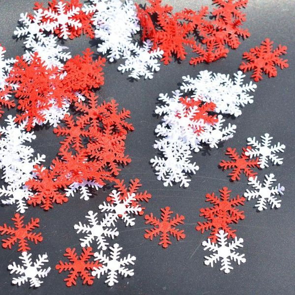 Decorações de Natal 100pcs/200pcs Classic Snowflake Ornaments Tree Holiday Party Decor Kerst Decoratie Navidad 2023 #Y