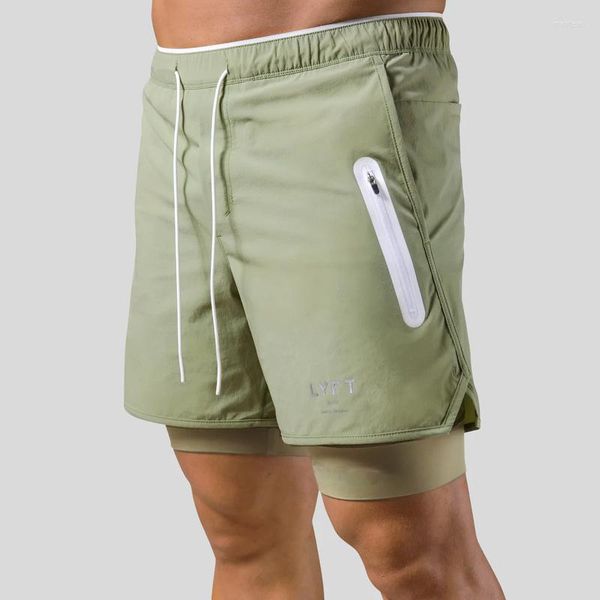 Herren-Shorts, 2023, Street Fashion, Herren, 2-in-1-Doppelschicht, schnell trocknend, sportlicher Stil, Fitness, Jogging, Workout, Herren, lässig