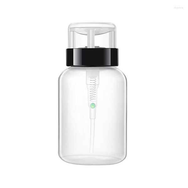 Bottiglie di stoccaggio Dispenser da 200 ml Bottiglia di plastica Pressa da viaggio Tipo di solvente per unghie Contenitore vuoto cosmetico per acqua Facile da trasportare